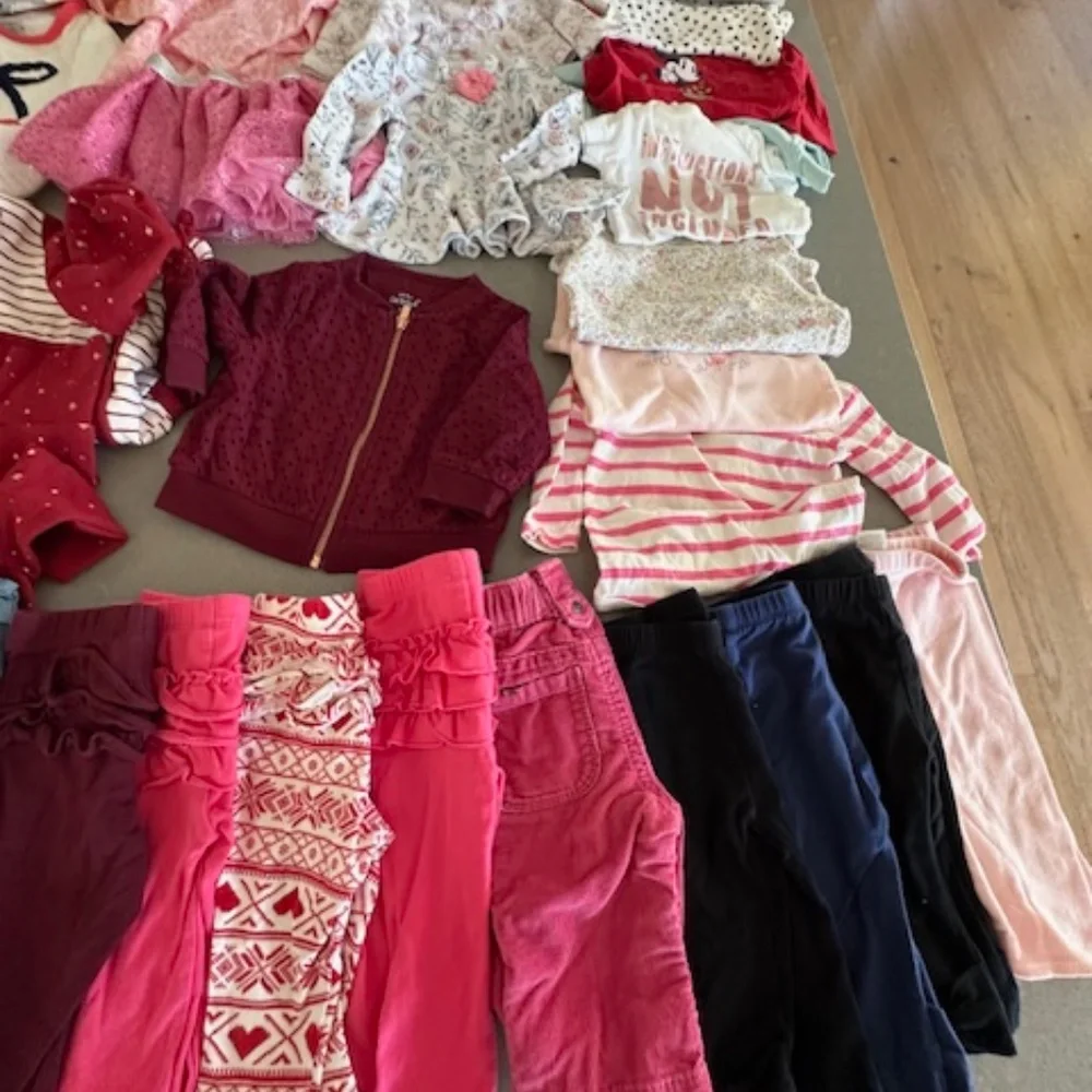 Baby Girl Large Clothing 3-6M Bundle of 36 Items Pants Shirts -some never worn